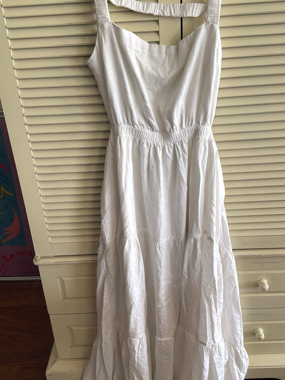 Abercrombie & Fitch Women's White Tiered Maxi Dress
